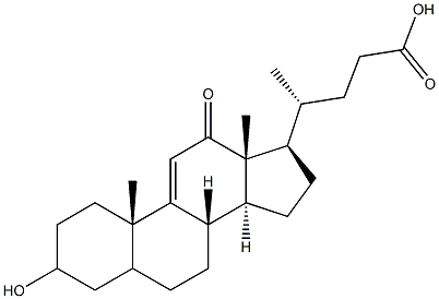 3-hydroxy-12-oxochol-9(11)-en-24-oic acid 结构式