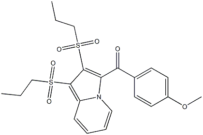 [1,2-bis(propylsulfonyl)-3-indolizinyl](4-methoxyphenyl)methanone 结构式