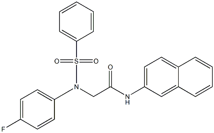 2-[(4-fluorophenyl)(phenylsulfonyl)amino]-N-naphthalen-2-ylacetamide 结构式