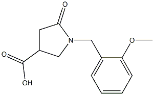 1-(2-methoxybenzyl)-5-oxo-3-pyrrolidinecarboxylic acid 结构式