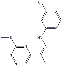 1-[3-(methylsulfanyl)-1,2,4-triazin-5-yl]ethanone (3-chlorophenyl)hydrazone 结构式