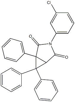 3-(3-chlorophenyl)-1,6,6-triphenyl-3-azabicyclo[3.1.0]hexane-2,4-dione 结构式
