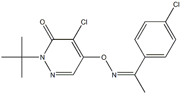 2-tert-butyl-4-chloro-5-({[1-(4-chlorophenyl)ethylidene]amino}oxy)-3(2H)-pyridazinone 结构式