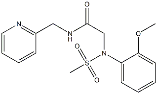 2-[2-methoxy(methylsulfonyl)anilino]-N-(2-pyridinylmethyl)acetamide 结构式