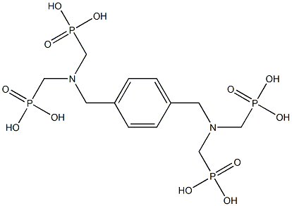 [(4-{[bis(phosphonomethyl)amino]methyl}benzyl)(phosphonomethyl)amino]methylphosphonic acid 结构式