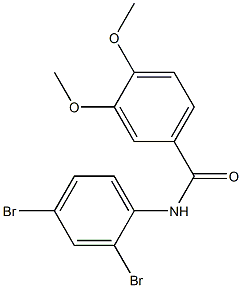 N-(2,4-dibromophenyl)-3,4-dimethoxybenzamide 结构式