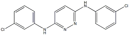 N-[6-(3-chloroanilino)-3-pyridazinyl]-N-(3-chlorophenyl)amine 结构式