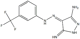 3-amino-5-imino-1,5-dihydro-4H-pyrazol-4-one [3-(trifluoromethyl)phenyl]hydrazone 结构式