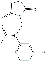 N-(3-chlorophenyl)-N-[(2,5-dioxopyrrolidin-1-yl)methyl]acetamide 结构式