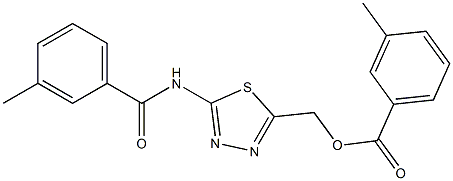 {5-[(3-methylbenzoyl)amino]-1,3,4-thiadiazol-2-yl}methyl 3-methylbenzoate 结构式