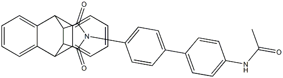 N-[4'-(16,18-dioxo-17-azapentacyclo[6.6.5.0~2,7~.0~9,14~.0~15,19~]nonadeca-2,4,6,9,11,13-hexaen-17-yl)[1,1'-biphenyl]-4-yl]acetamide 结构式