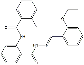 N-(2-{[2-(2-ethoxybenzylidene)hydrazino]carbonyl}phenyl)-2-methylbenzamide 结构式