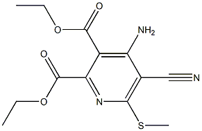 diethyl 4-amino-5-cyano-6-(methylsulfanyl)-2,3-pyridinedicarboxylate 结构式