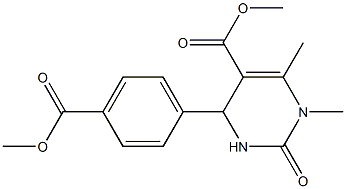 methyl 4-[4-(methoxycarbonyl)phenyl]-1,6-dimethyl-2-oxo-1,2,3,4-tetrahydro-5-pyrimidinecarboxylate 结构式