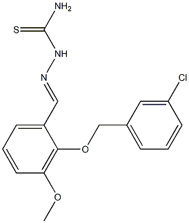 2-[(3-chlorobenzyl)oxy]-3-methoxybenzaldehyde thiosemicarbazone 结构式