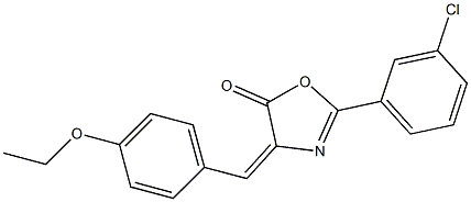 2-(3-chlorophenyl)-4-(4-ethoxybenzylidene)-1,3-oxazol-5(4H)-one 结构式