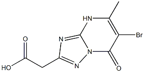 (6-bromo-5-methyl-7-oxo-4,7-dihydro[1,2,4]triazolo[1,5-a]pyrimidin-2-yl)acetic acid 结构式