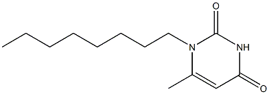 6-methyl-1-octyl-2,4(1H,3H)-pyrimidinedione 结构式