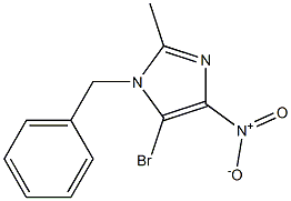 1-benzyl-5-bromo-4-nitro-2-methyl-1H-imidazole 结构式