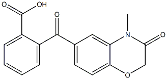 2-[(4-methyl-3-oxo-3,4-dihydro-2H-1,4-benzoxazin-6-yl)carbonyl]benzoic acid 结构式