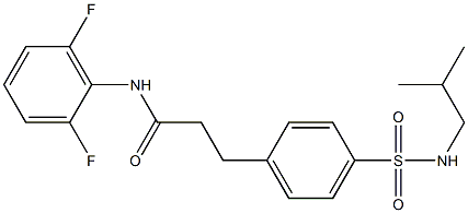 N-(2,6-difluorophenyl)-3-{4-[(isobutylamino)sulfonyl]phenyl}propanamide 结构式