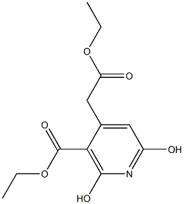 ethyl 4-(2-ethoxy-2-oxoethyl)-2,6-dihydroxynicotinate 结构式