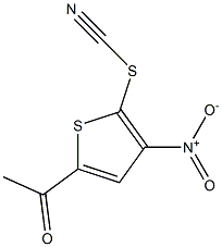 5-acetyl-3-nitrothien-2-yl thiocyanate 结构式