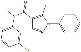 N-(3-chlorophenyl)-N,5-dimethyl-1-phenyl-1H-pyrazole-4-carboxamide 结构式