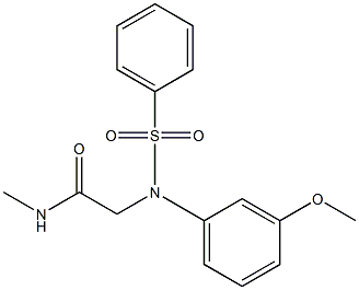 2-[3-methoxy(phenylsulfonyl)anilino]-N-methylacetamide 结构式