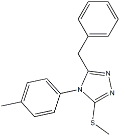 5-benzyl-4-(4-methylphenyl)-4H-1,2,4-triazol-3-yl methyl sulfide 结构式