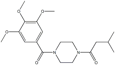 1-(3-methylbutanoyl)-4-(3,4,5-trimethoxybenzoyl)piperazine 结构式