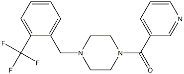 1-(3-pyridinylcarbonyl)-4-[2-(trifluoromethyl)benzyl]piperazine 结构式