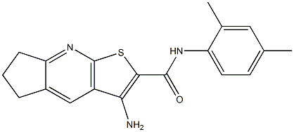 3-amino-N-(2,4-dimethylphenyl)-6,7-dihydro-5H-cyclopenta[b]thieno[3,2-e]pyridine-2-carboxamide 结构式