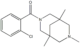 3-(2-chlorobenzoyl)-1,5,7-trimethyl-3,7-diazabicyclo[3.3.1]nonane 结构式