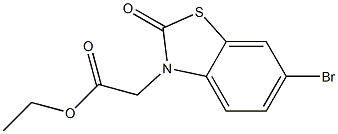 ethyl (6-bromo-2-oxo-1,3-benzothiazol-3(2H)-yl)acetate 结构式