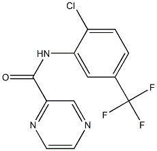 N-[2-chloro-5-(trifluoromethyl)phenyl]-2-pyrazinecarboxamide 结构式