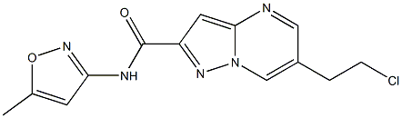6-(2-chloroethyl)-N-(5-methyl-3-isoxazolyl)pyrazolo[1,5-a]pyrimidine-2-carboxamide 结构式