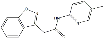 2-(1,2-benzisoxazol-3-yl)-N-(5-methyl-2-pyridinyl)acetamide 结构式