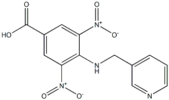 3,5-bisnitro-4-[(pyridin-3-ylmethyl)amino]benzoic acid 结构式