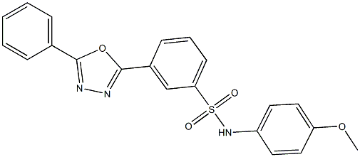 N-(4-methoxyphenyl)-3-(5-phenyl-1,3,4-oxadiazol-2-yl)benzenesulfonamide 结构式
