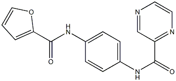 N-[4-(2-furoylamino)phenyl]-2-pyrazinecarboxamide 结构式