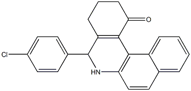 5-(4-chlorophenyl)-3,4,5,6-tetrahydrobenzo[a]phenanthridin-1(2H)-one 结构式