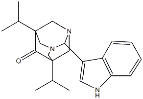 2-(1H-indol-3-yl)-5,7-diisopropyl-1,3-diazatricyclo[3.3.1.1~3,7~]decan-6-one 结构式