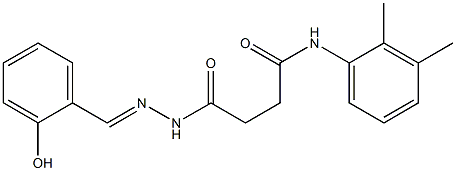 N-(2,3-dimethylphenyl)-4-[2-(2-hydroxybenzylidene)hydrazino]-4-oxobutanamide 结构式