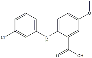 2-(3-chloroanilino)-5-methoxybenzoic acid 结构式