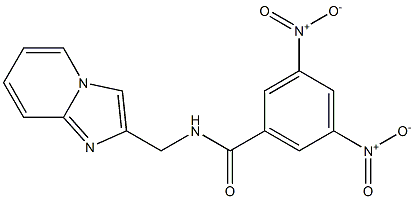 3,5-bisnitro-N-(imidazo[1,2-a]pyridin-2-ylmethyl)benzamide 结构式