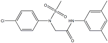 2-[4-chloro(methylsulfonyl)anilino]-N-(3,5-dimethylphenyl)acetamide 结构式