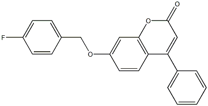 7-[(4-fluorobenzyl)oxy]-4-phenyl-2H-chromen-2-one 结构式