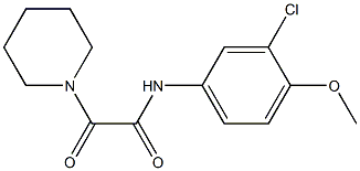 N-(3-chloro-4-methoxyphenyl)-2-oxo-2-(1-piperidinyl)acetamide 结构式