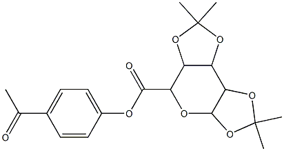 4-acetylphenyl 2,2,7,7-tetramethyltetrahydro-3aH-di[1,3]dioxolo[4,5-b:4,5-d]pyran-5-carboxylate 结构式